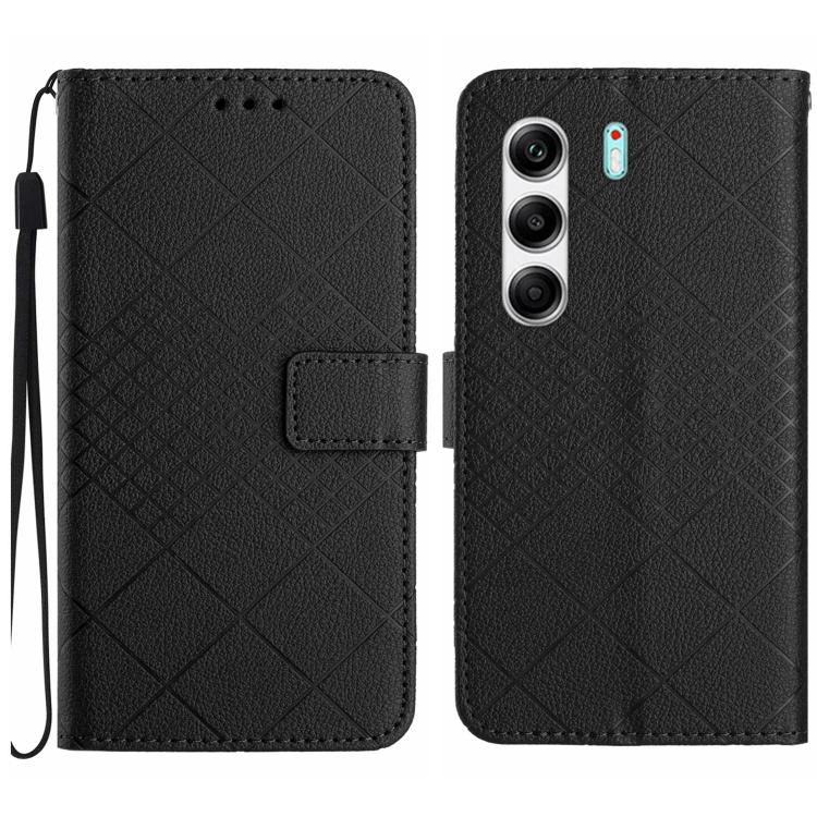 Rhombic Grid Texture Leather Phone Case, For Tecno Spark 40C, For Tecno Pova 7 5G, For Tecno Spark 40 Pro+ 4G, For Tecno Spark 40 Pro 4G, For Tecno Spark 40 4G, For Tecno Pova 7 Ultra 5G, For Tecno Pova 7 4G, For Tecno Pova Curve 5G                    ...