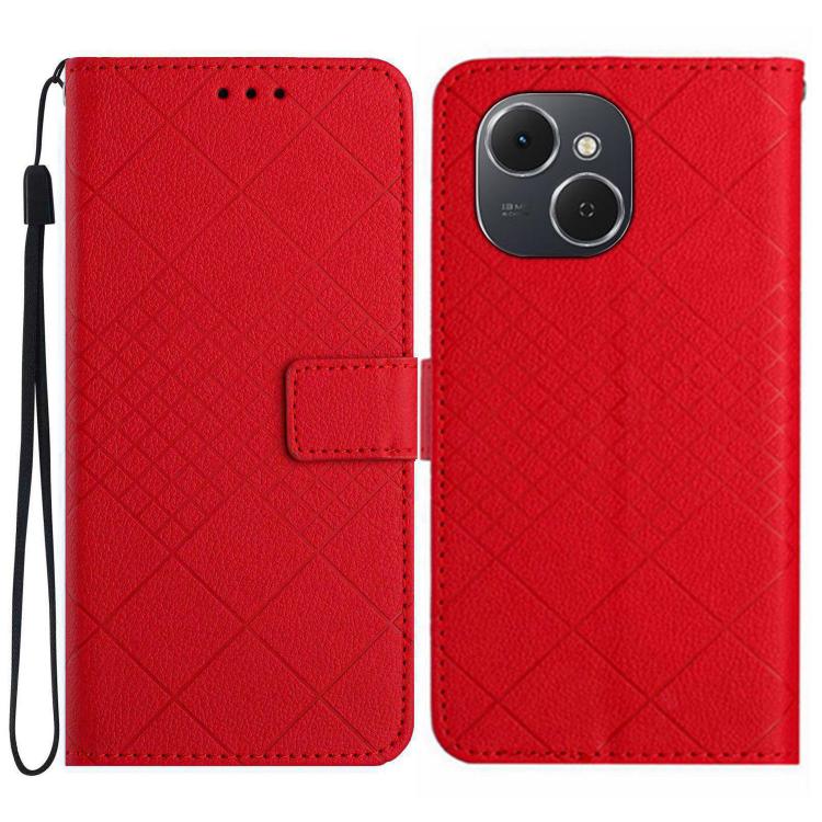 Rhombic Grid Texture Leather Phone Case, For Tecno Spark 40C, For Tecno Pova 7 5G, For Tecno Spark 40 Pro+ 4G, For Tecno Spark 40 Pro 4G, For Tecno Spark 40 4G, For Tecno Pova 7 Ultra 5G, For Tecno Pova 7 4G, For Tecno Pova Curve 5G                    ...
