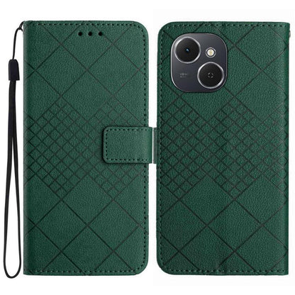 Rhombic Grid Texture Leather Phone Case, For Tecno Spark 40C, For Tecno Pova 7 5G, For Tecno Spark 40 Pro+ 4G, For Tecno Spark 40 Pro 4G, For Tecno Spark 40 4G, For Tecno Pova 7 Ultra 5G, For Tecno Pova 7 4G, For Tecno Pova Curve 5G                    ...