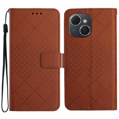 Rhombic Grid Texture Leather Phone Case, For Tecno Spark 40C, For Tecno Pova 7 5G, For Tecno Spark 40 Pro+ 4G, For Tecno Spark 40 Pro 4G, For Tecno Spark 40 4G, For Tecno Pova 7 Ultra 5G, For Tecno Pova 7 4G, For Tecno Pova Curve 5G                    ...