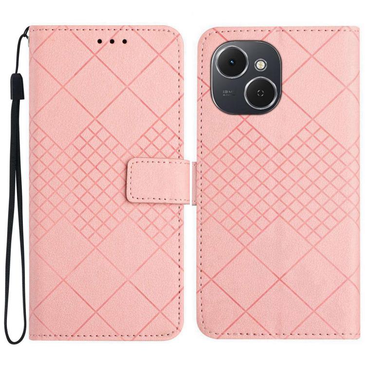 Rhombic Grid Texture Leather Phone Case, For Tecno Spark 40C, For Tecno Pova 7 5G, For Tecno Spark 40 Pro+ 4G, For Tecno Spark 40 Pro 4G, For Tecno Spark 40 4G, For Tecno Pova 7 Ultra 5G, For Tecno Pova 7 4G, For Tecno Pova Curve 5G                    ...