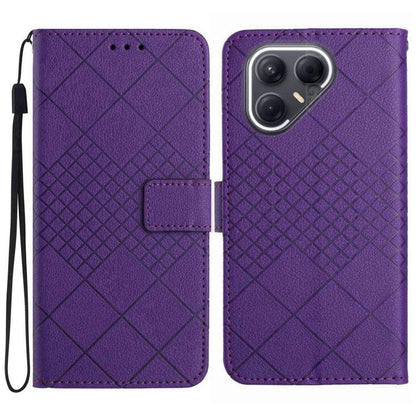 Rhombic Grid Texture Leather Phone Case, For Tecno Spark 40C, For Tecno Pova 7 5G, For Tecno Spark 40 Pro+ 4G, For Tecno Spark 40 Pro 4G, For Tecno Spark 40 4G, For Tecno Pova 7 Ultra 5G, For Tecno Pova 7 4G, For Tecno Pova Curve 5G                    ...