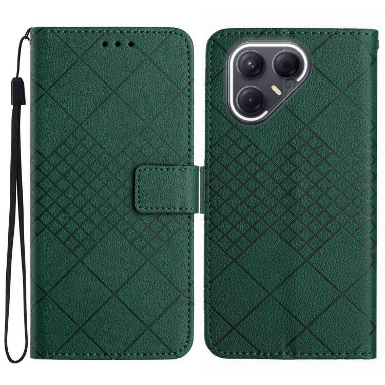 Rhombic Grid Texture Leather Phone Case, For Tecno Spark 40C, For Tecno Pova 7 5G, For Tecno Spark 40 Pro+ 4G, For Tecno Spark 40 Pro 4G, For Tecno Spark 40 4G, For Tecno Pova 7 Ultra 5G, For Tecno Pova 7 4G, For Tecno Pova Curve 5G                    ...