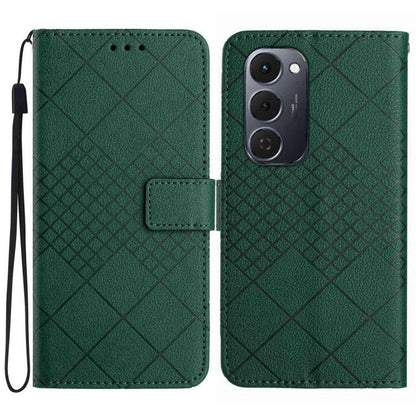 Rhombic Grid Texture Leather Phone Case, For Tecno Spark 40C, For Tecno Pova 7 5G, For Tecno Spark 40 Pro+ 4G, For Tecno Spark 40 Pro 4G, For Tecno Spark 40 4G, For Tecno Pova 7 Ultra 5G, For Tecno Pova 7 4G, For Tecno Pova Curve 5G                    ...