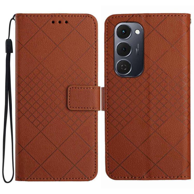 Rhombic Grid Texture Leather Phone Case, For Tecno Spark 40C, For Tecno Pova 7 5G, For Tecno Spark 40 Pro+ 4G, For Tecno Spark 40 Pro 4G, For Tecno Spark 40 4G, For Tecno Pova 7 Ultra 5G, For Tecno Pova 7 4G, For Tecno Pova Curve 5G                    ...