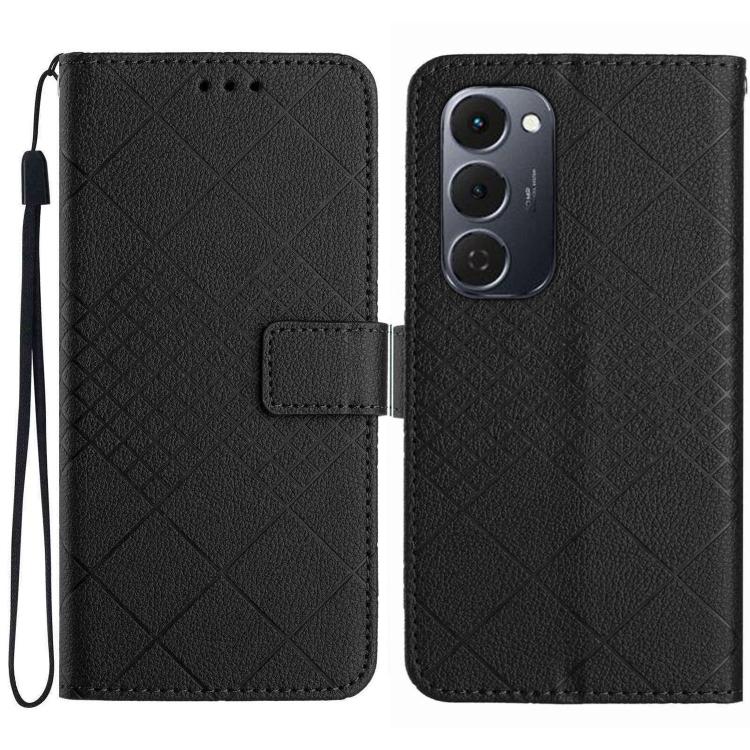 Rhombic Grid Texture Leather Phone Case, For Tecno Spark 40C, For Tecno Pova 7 5G, For Tecno Spark 40 Pro+ 4G, For Tecno Spark 40 Pro 4G, For Tecno Spark 40 4G, For Tecno Pova 7 Ultra 5G, For Tecno Pova 7 4G, For Tecno Pova Curve 5G                    ...