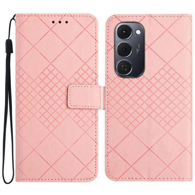 Rhombic Grid Texture Leather Phone Case, For Tecno Spark 40C, For Tecno Pova 7 5G, For Tecno Spark 40 Pro+ 4G, For Tecno Spark 40 Pro 4G, For Tecno Spark 40 4G, For Tecno Pova 7 Ultra 5G, For Tecno Pova 7 4G, For Tecno Pova Curve 5G                    ...