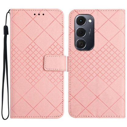 Rhombic Grid Texture Leather Phone Case, For Tecno Spark 40C, For Tecno Pova 7 5G, For Tecno Spark 40 Pro+ 4G, For Tecno Spark 40 Pro 4G, For Tecno Spark 40 4G, For Tecno Pova 7 Ultra 5G, For Tecno Pova 7 4G, For Tecno Pova Curve 5G                    ...