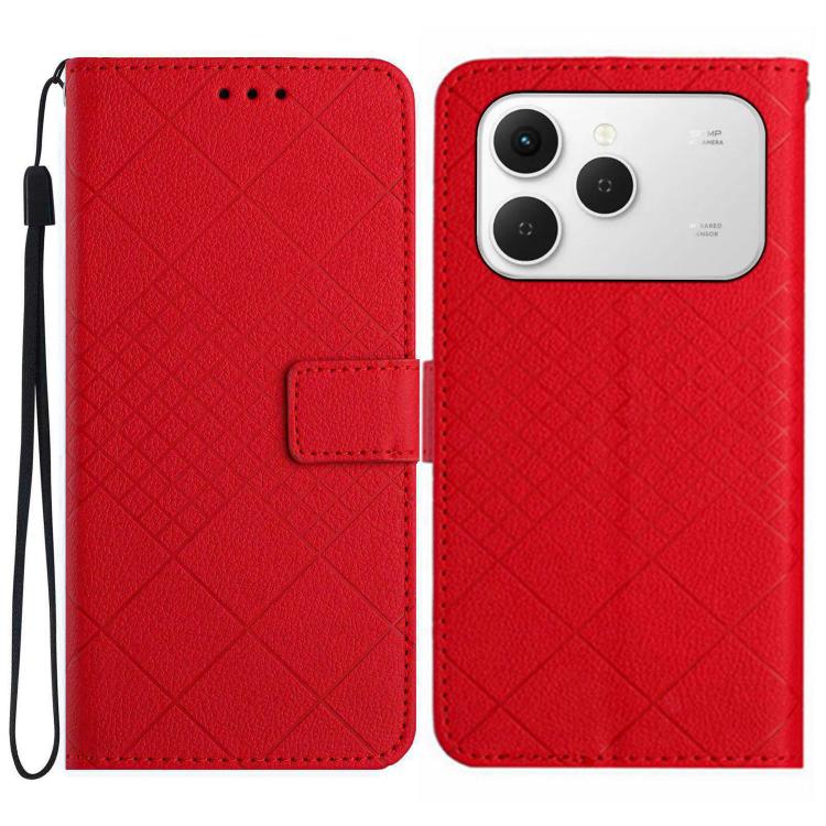 Rhombic Grid Texture Leather Phone Case, For Tecno Spark 40C, For Tecno Pova 7 5G, For Tecno Spark 40 Pro+ 4G, For Tecno Spark 40 Pro 4G, For Tecno Spark 40 4G, For Tecno Pova 7 Ultra 5G, For Tecno Pova 7 4G, For Tecno Pova Curve 5G                    ...