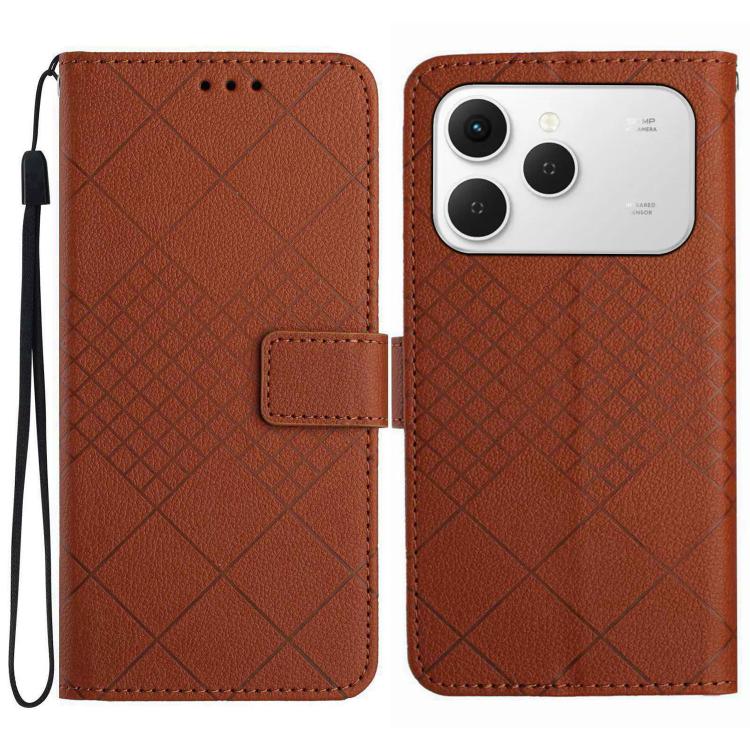 Rhombic Grid Texture Leather Phone Case, For Tecno Spark 40C, For Tecno Pova 7 5G, For Tecno Spark 40 Pro+ 4G, For Tecno Spark 40 Pro 4G, For Tecno Spark 40 4G, For Tecno Pova 7 Ultra 5G, For Tecno Pova 7 4G, For Tecno Pova Curve 5G                    ...