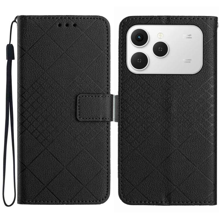 Rhombic Grid Texture Leather Phone Case, For Tecno Spark 40C, For Tecno Pova 7 5G, For Tecno Spark 40 Pro+ 4G, For Tecno Spark 40 Pro 4G, For Tecno Spark 40 4G, For Tecno Pova 7 Ultra 5G, For Tecno Pova 7 4G, For Tecno Pova Curve 5G                    ...