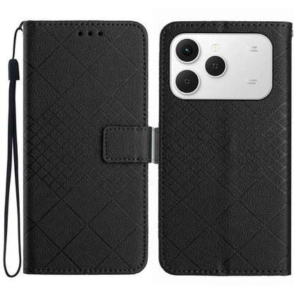 Rhombic Grid Texture Leather Phone Case, For Tecno Spark 40C, For Tecno Pova 7 5G, For Tecno Spark 40 Pro+ 4G, For Tecno Spark 40 Pro 4G, For Tecno Spark 40 4G, For Tecno Pova 7 Ultra 5G, For Tecno Pova 7 4G, For Tecno Pova Curve 5G                    ...