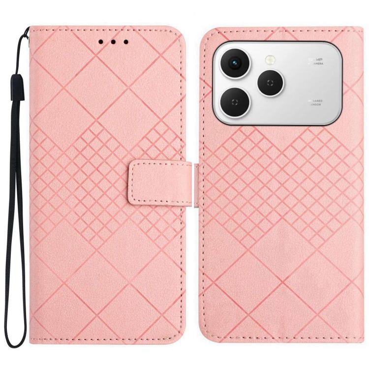 Rhombic Grid Texture Leather Phone Case, For Tecno Spark 40C, For Tecno Pova 7 5G, For Tecno Spark 40 Pro+ 4G, For Tecno Spark 40 Pro 4G, For Tecno Spark 40 4G, For Tecno Pova 7 Ultra 5G, For Tecno Pova 7 4G, For Tecno Pova Curve 5G                    ...