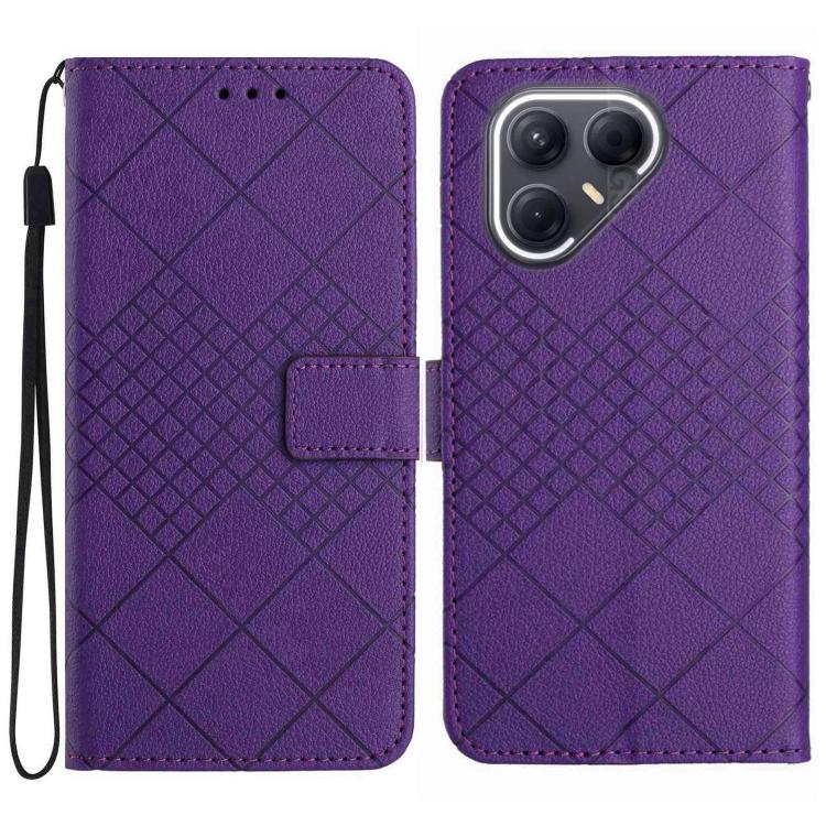 Rhombic Grid Texture Leather Phone Case, For Tecno Spark 40C, For Tecno Pova 7 5G, For Tecno Spark 40 Pro+ 4G, For Tecno Spark 40 Pro 4G, For Tecno Spark 40 4G, For Tecno Pova 7 Ultra 5G, For Tecno Pova 7 4G, For Tecno Pova Curve 5G                    ...