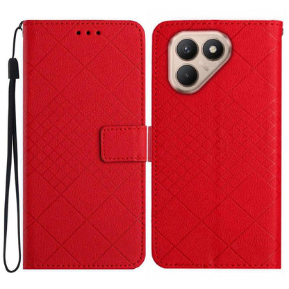 Rhombic Grid Texture Leather Phone Case, For Tecno Spark 40C, For Tecno Pova 7 5G, For Tecno Spark 40 Pro+ 4G, For Tecno Spark 40 Pro 4G, For Tecno Spark 40 4G, For Tecno Pova 7 Ultra 5G, For Tecno Pova 7 4G, For Tecno Pova Curve 5G                    ...