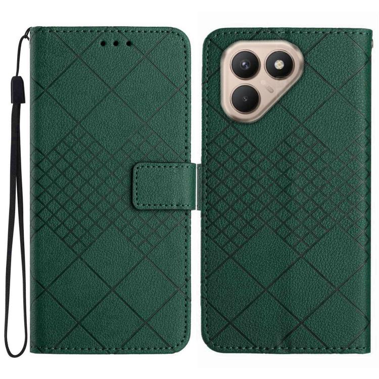 Rhombic Grid Texture Leather Phone Case, For Tecno Spark 40C, For Tecno Pova 7 5G, For Tecno Spark 40 Pro+ 4G, For Tecno Spark 40 Pro 4G, For Tecno Spark 40 4G, For Tecno Pova 7 Ultra 5G, For Tecno Pova 7 4G, For Tecno Pova Curve 5G                    ...