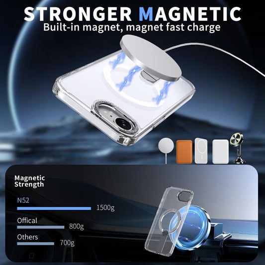 Star Shine Series TPU + PC MagSafe Phone Case with Fold Holder, For iPhone 16e / 17e, For iPhone 17 Pro Max, For iPhone 17 Pro, For iPhone 17, For iPhone Air, For iPhone 16 Pro Max, For iPhone 16 Pro, For iPhone 16 Plus, For iPhone 16                  ...