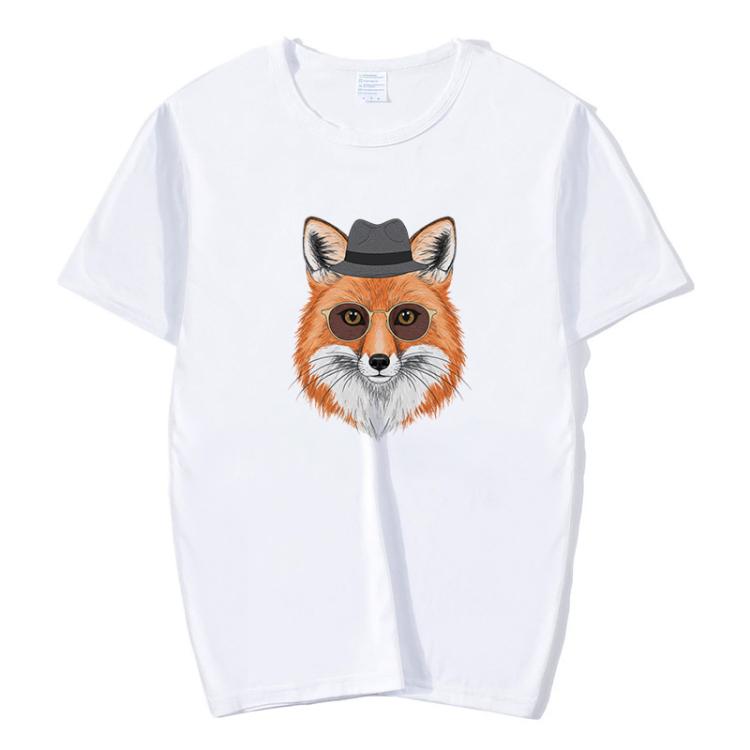 Gentleman Fox Printed Round Neck Modal Short Sleeve T-shirt Print On Your Demand, S, M, L, XL, XXL, XXXL, XXXXL, XXXXXL