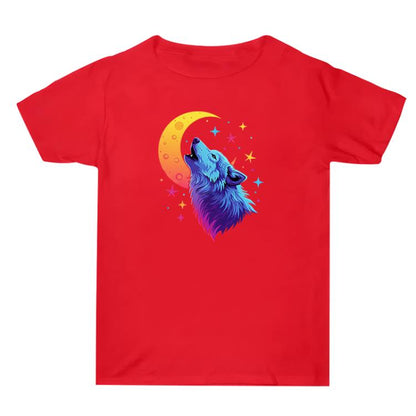 Moon Wolf Printed Summer Baggy Cotton Short Sleeve T-shirt Print On Your Demand, S, M, L, XL, XXL, XXXL