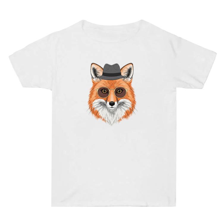Gentleman Fox Printed Summer Baggy Cotton Short Sleeve T-shirt Print On Your Demand, S, M, L, XL, XXL, XXXL