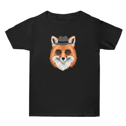Gentleman Fox Printed Summer Baggy Cotton Short Sleeve T-shirt Print On Your Demand, S, M, L, XL, XXL, XXXL