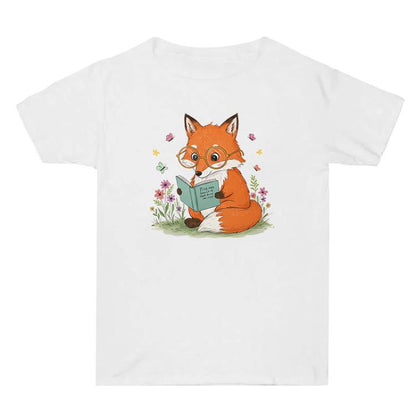 Reading Fox Printed Summer Baggy Cotton Short Sleeve T-shirt Print On Your Demand, S, M, L, XL, XXL, XXXL
