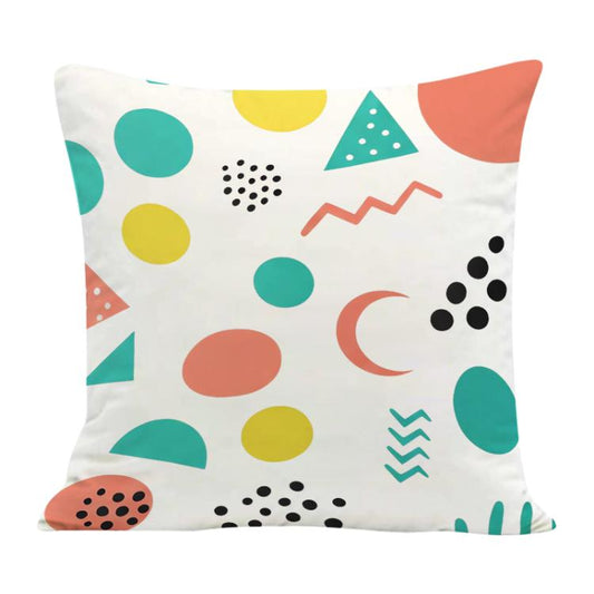 غطاء وسادة أريكة مطبوع عليه تصميم هندسي، بدون قلب، طباعة حسب الطلب، متوفر بمقاسات: 35×35 سم، 40×40 سم، 45×45 سم، 50×50 سم، 60×60 سم