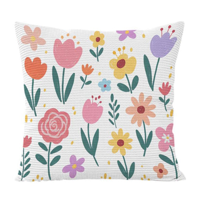 Colorful Garden Printed Sofa Pillow With Core Print On Your Demand, 35x35cm, 40x40cm, 45x45cm, 50x50cm, 60x60cm