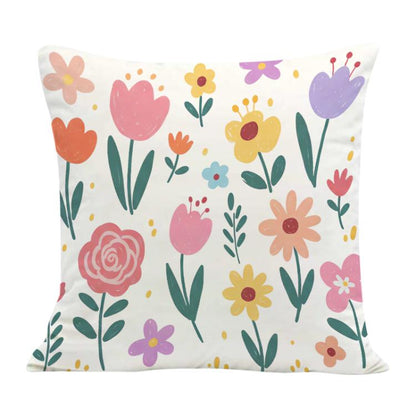 Colorful Garden Printed Sofa Pillow With Core Print On Your Demand, 35x35cm, 40x40cm, 45x45cm, 50x50cm, 60x60cm