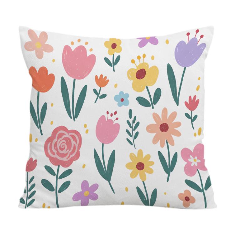 Colorful Garden Printed Sofa Pillow With Core Print On Your Demand, 35x35cm, 40x40cm, 45x45cm, 50x50cm, 60x60cm
