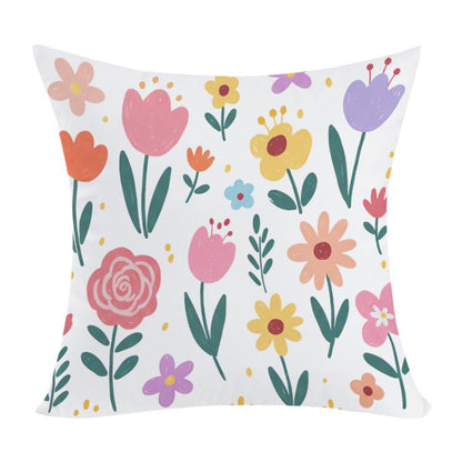Colorful Garden Printed Sofa Pillow With Core Print On Your Demand, 35x35cm, 40x40cm, 45x45cm, 50x50cm, 60x60cm