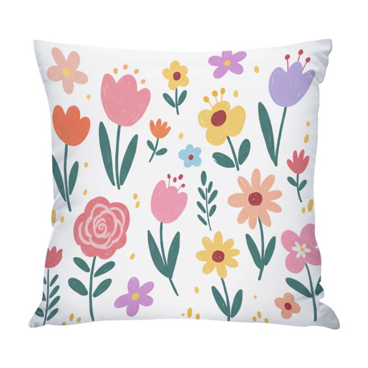 Colorful Garden Printed Sofa Pillow With Core Print On Your Demand, 35x35cm, 40x40cm, 45x45cm, 50x50cm, 60x60cm