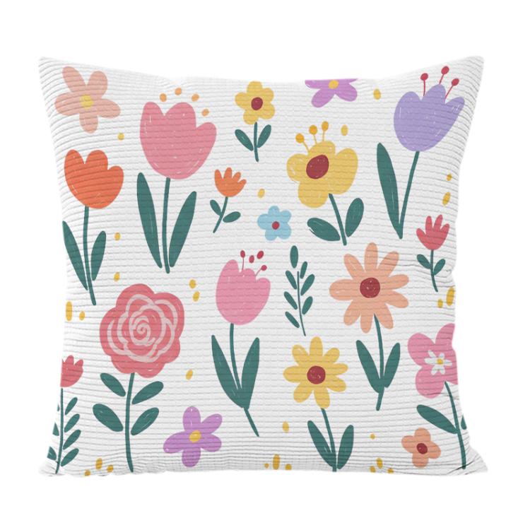 Colorful Garden Printed Sofa Pillow With Core Print On Your Demand, 35x35cm, 40x40cm, 45x45cm, 50x50cm, 60x60cm