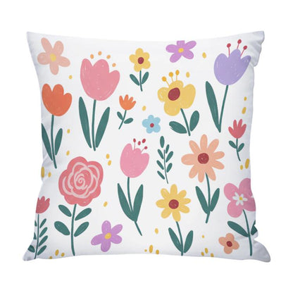 Colorful Garden Printed Sofa Pillow With Core Print On Your Demand, 35x35cm, 40x40cm, 45x45cm, 50x50cm, 60x60cm