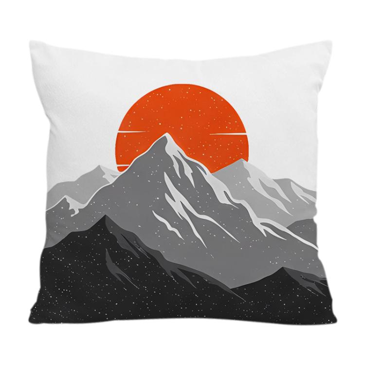 Sunrise Mountain Printed Sofa Pillow With Core Print On Your Demand, 35x35cm, 40x40cm, 45x45cm, 50x50cm, 60x60cm