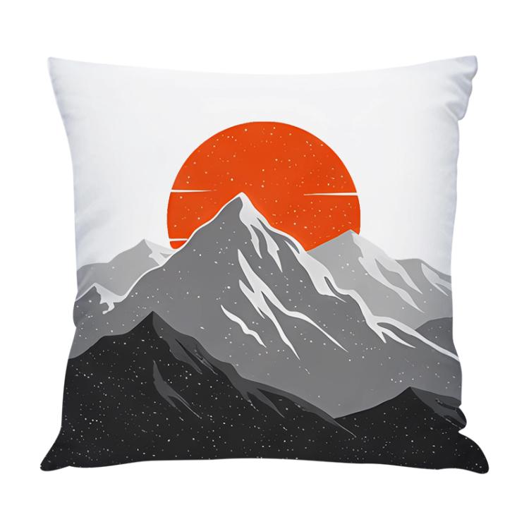 Sunrise Mountain Printed Sofa Pillow With Core Print On Your Demand, 35x35cm, 40x40cm, 45x45cm, 50x50cm, 60x60cm