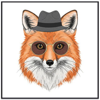 Gentleman Fox Decorative Painting with PS Frame Print On Your Demand, 15x20cm, 20x20cm, 30x30cm, 40x40cm, 50x50cm, 60x60cm, 70x70cm, 80x80cm, 90x90cm