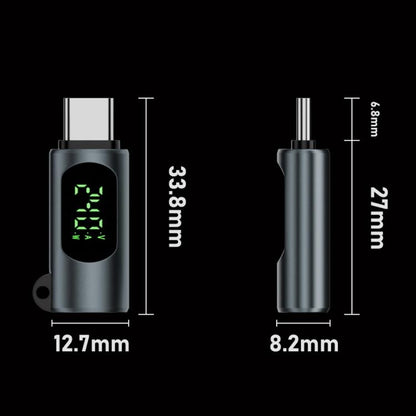 Type-C Male to Type-C Female 240W 80Gbps Adapter with Digital Display