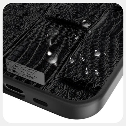 ABEEL Beast Pattern 6D Micro-Embossed MagSafe Genuine Leather Phone Case, For iPhone 17e / 16e, For iPhone 17 Pro Max, For iPhone 17 Pro, For iPhone 17, For iPhone Air, For iPhone 16 Pro Max, For iPhone 16 Pro, For iPhone 16 Plus, For iPhone 16        ...