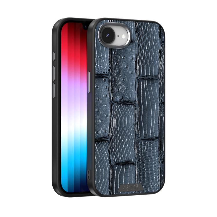 ABEEL Beast Pattern 6D Micro-Embossed MagSafe Genuine Leather Phone Case