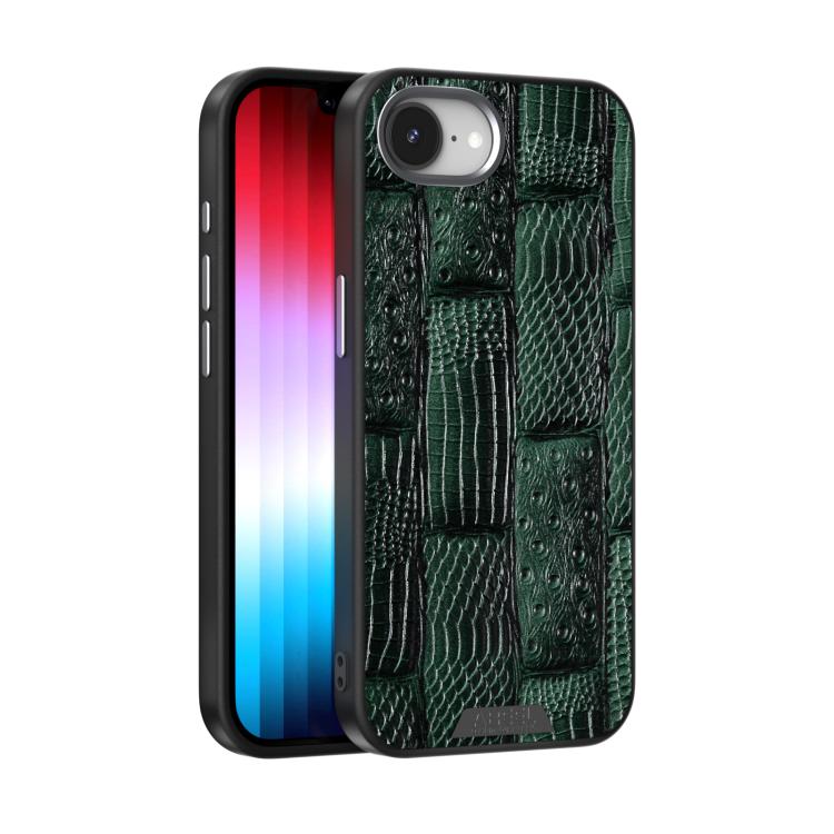 ABEEL Beast Pattern 6D Micro-Embossed MagSafe Genuine Leather Phone Case