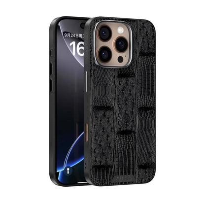 ABEEL Beast Pattern 6D Micro-Embossed MagSafe Genuine Leather Phone Case