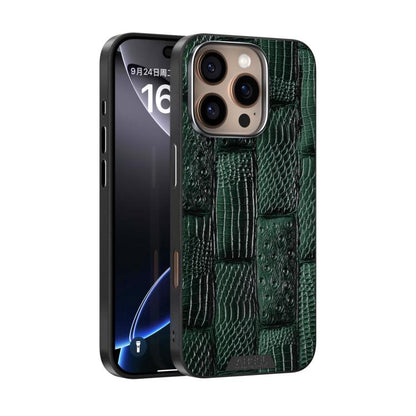 ABEEL Beast Pattern 6D Micro-Embossed MagSafe Genuine Leather Phone Case