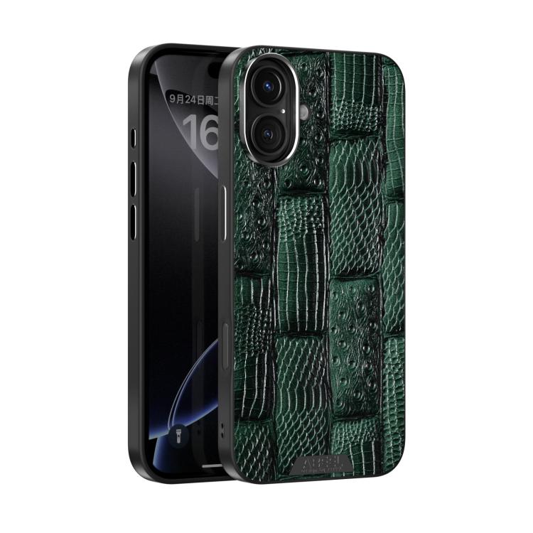 ABEEL Beast Pattern 6D Micro-Embossed MagSafe Genuine Leather Phone Case
