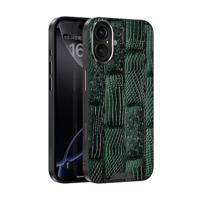 ABEEL Beast Pattern 6D Micro-Embossed MagSafe Genuine Leather Phone Case