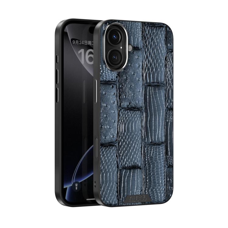 ABEEL Beast Pattern 6D Micro-Embossed MagSafe Genuine Leather Phone Case