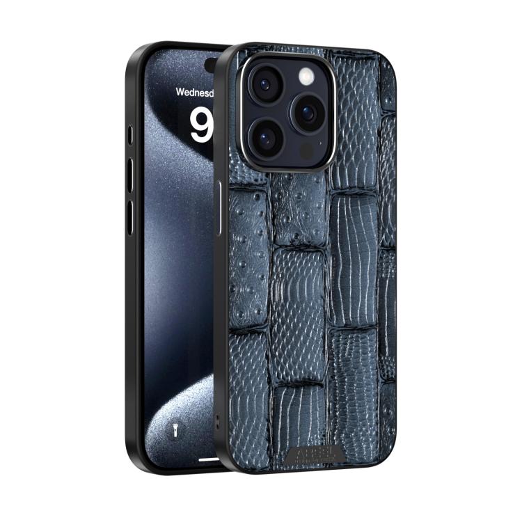 ABEEL Beast Pattern 6D Micro-Embossed MagSafe Genuine Leather Phone Case