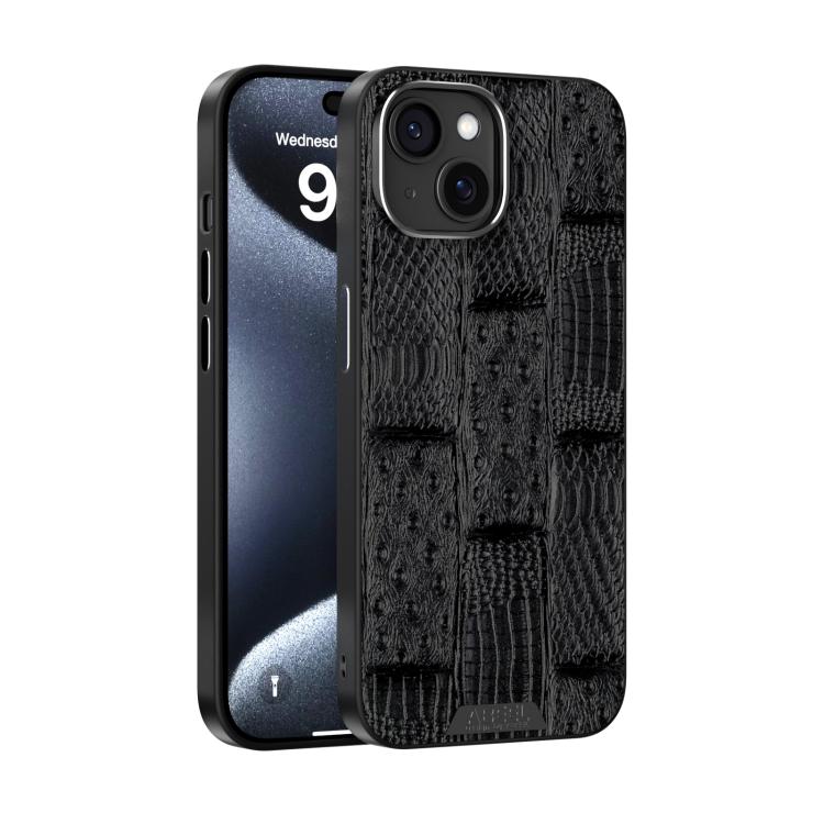 ABEEL Beast Pattern 6D Micro-Embossed MagSafe Genuine Leather Phone Case