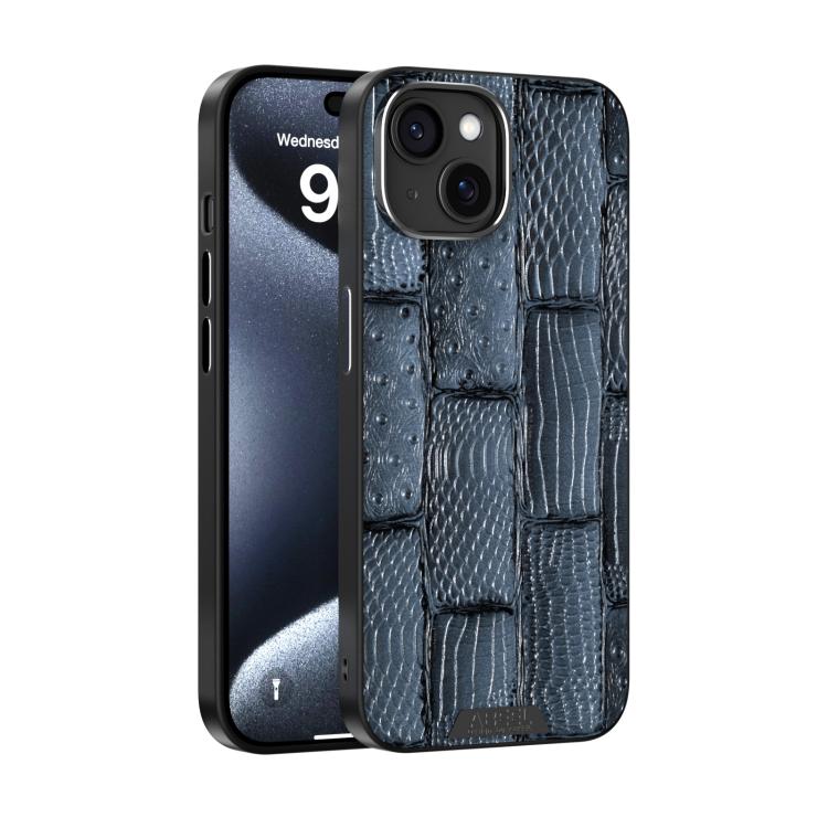 ABEEL Beast Pattern 6D Micro-Embossed MagSafe Genuine Leather Phone Case