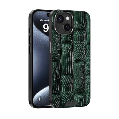 ABEEL Beast Pattern 6D Micro-Embossed MagSafe Genuine Leather Phone Case